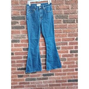 Free people's women's jeans size 27 high waisted flare denim clean